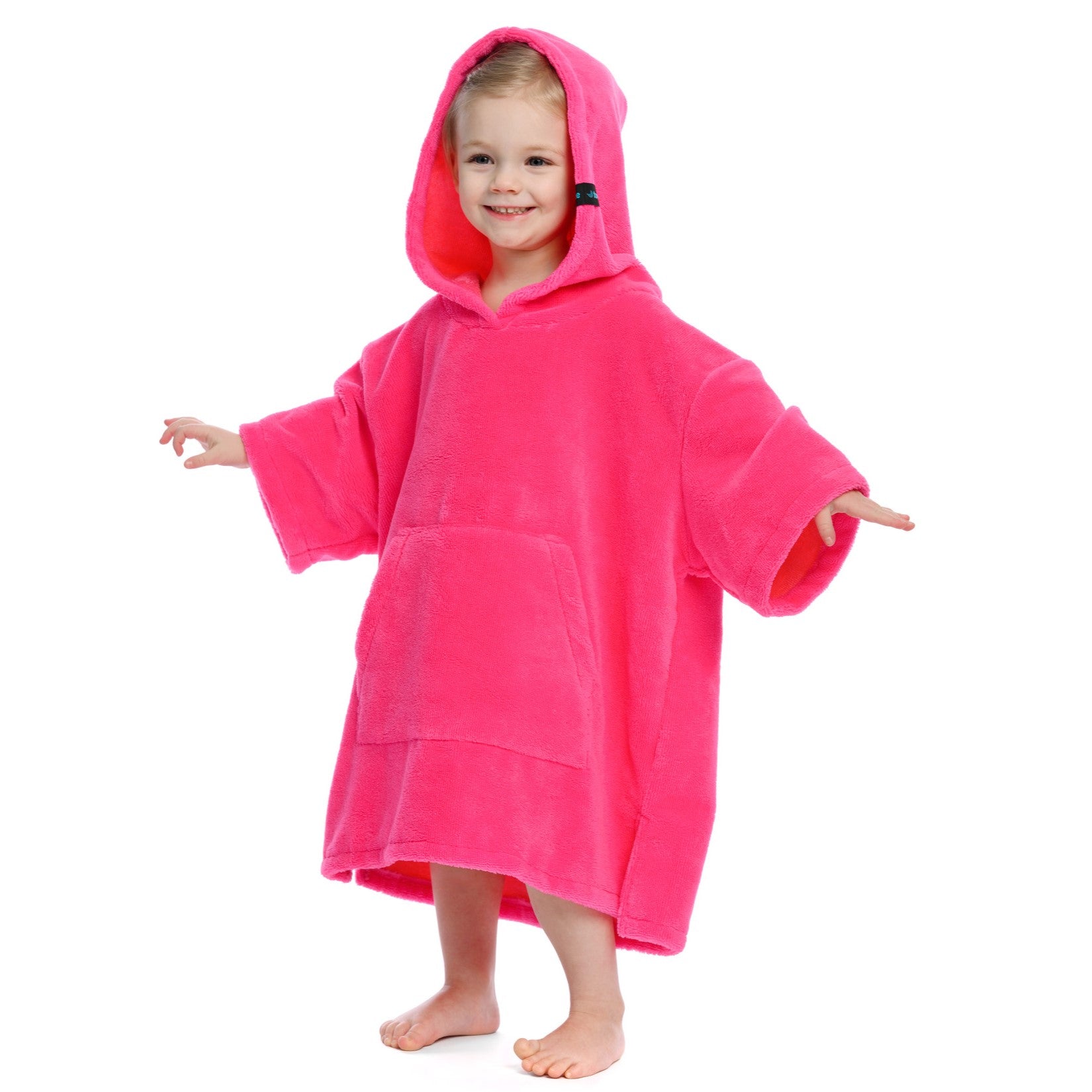 Surf Poncho Mono Pink, 70 x 100 cm