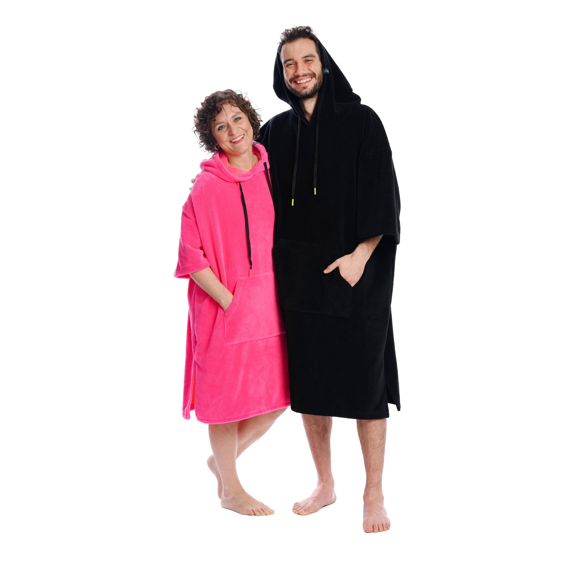 Surf Poncho Mono Black, 80 x 115 cm