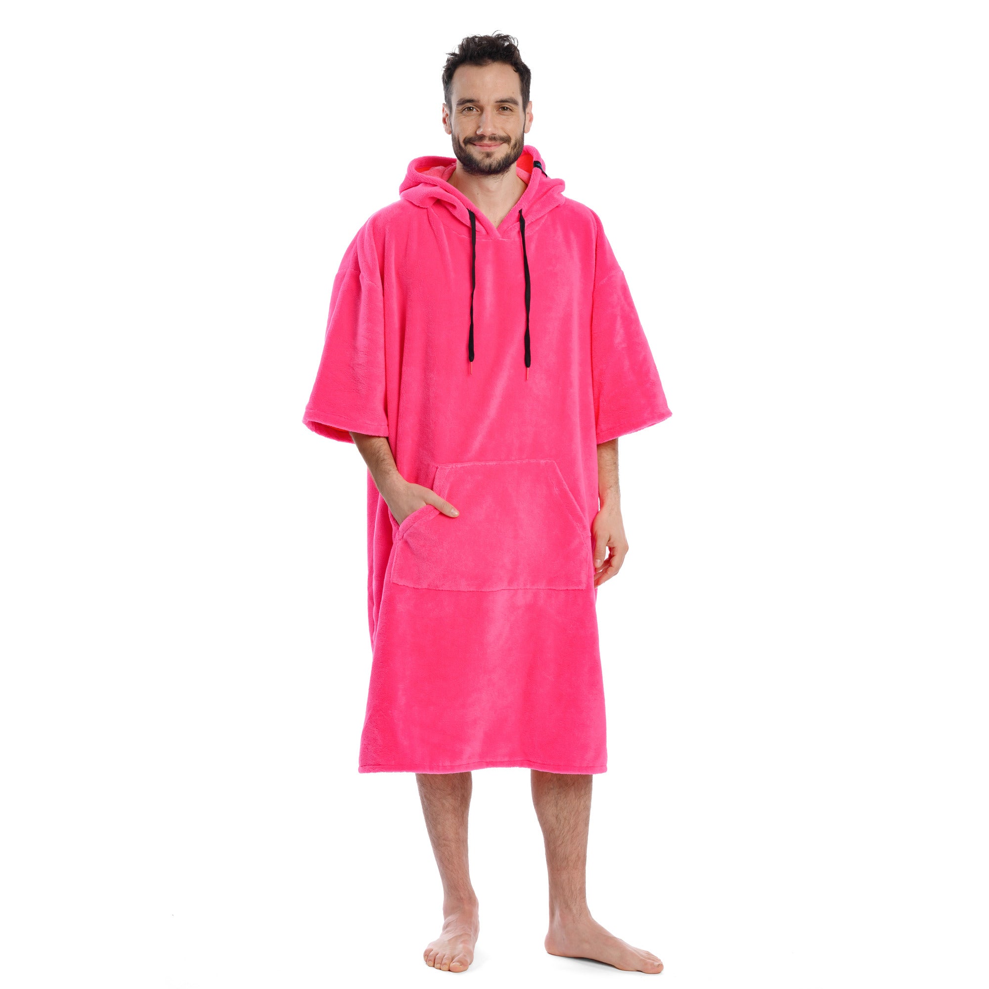 Surf Poncho Mono Pink, 80 x 115 cm