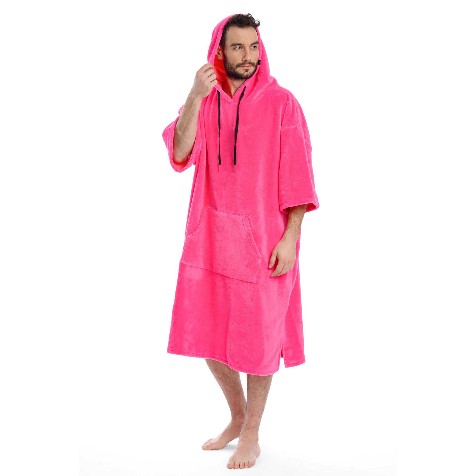 Surf Poncho Mono Pink, 80 x 115 cm