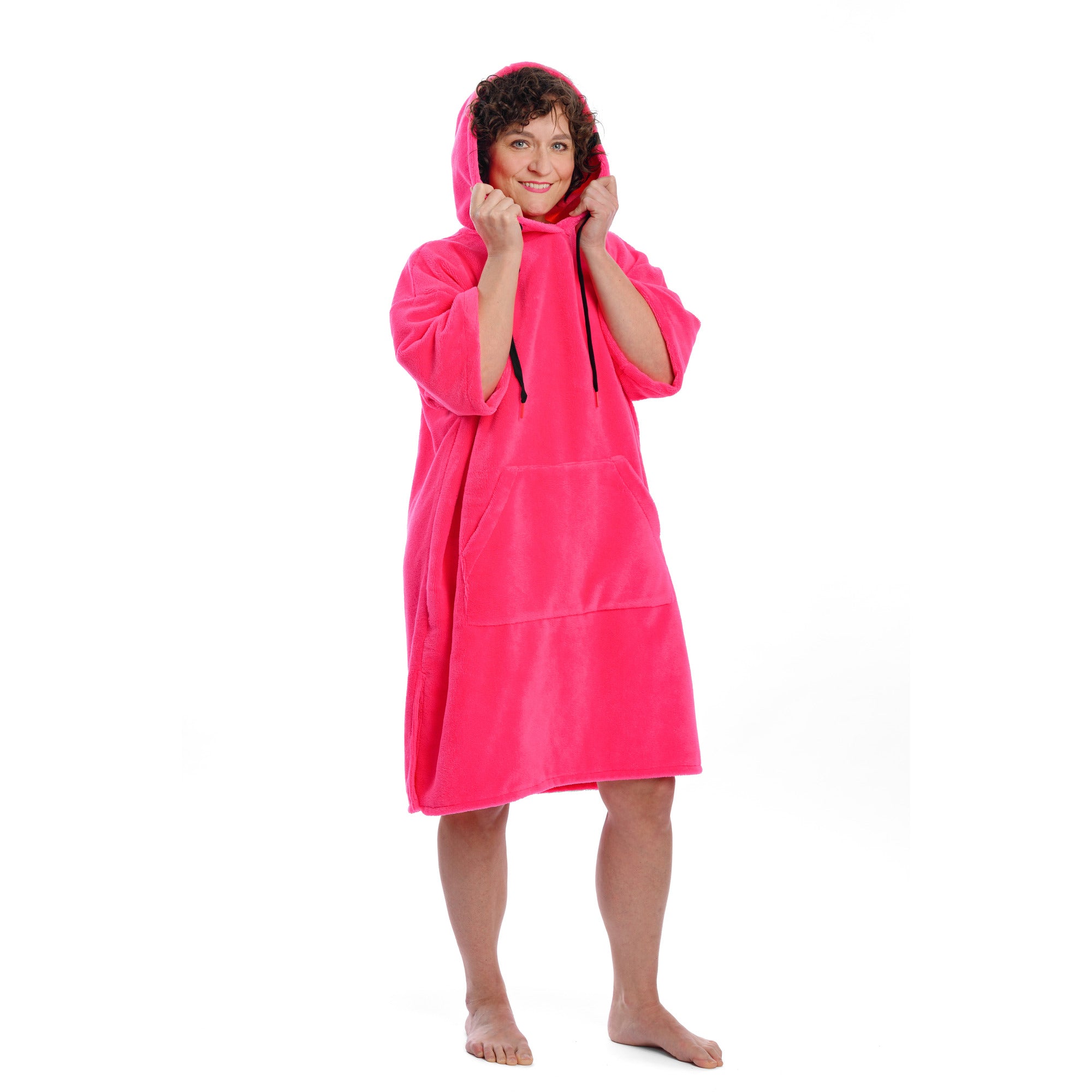 Surf Poncho Mono Pink, 70 x 100 cm