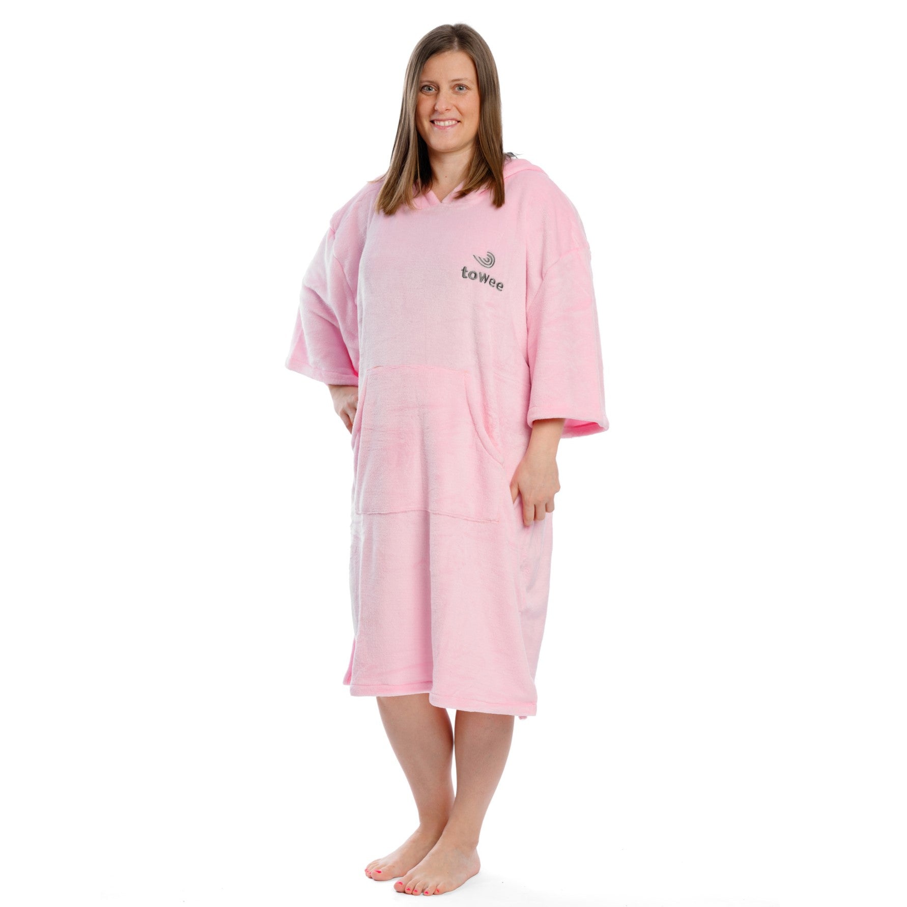 Flong poncho couverture chaude rose