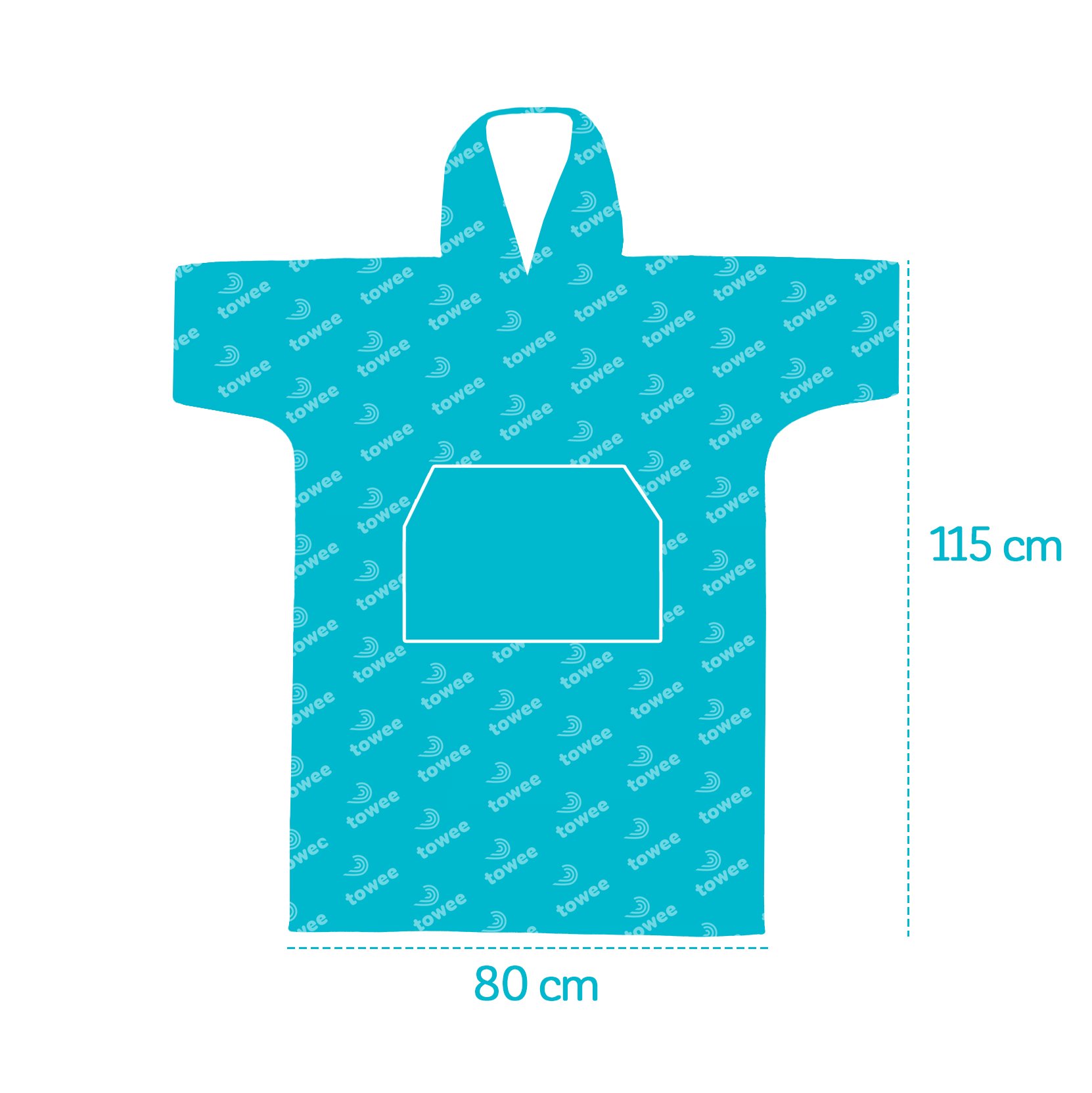 Surf Poncho Towee rose, 80 x 115 cm